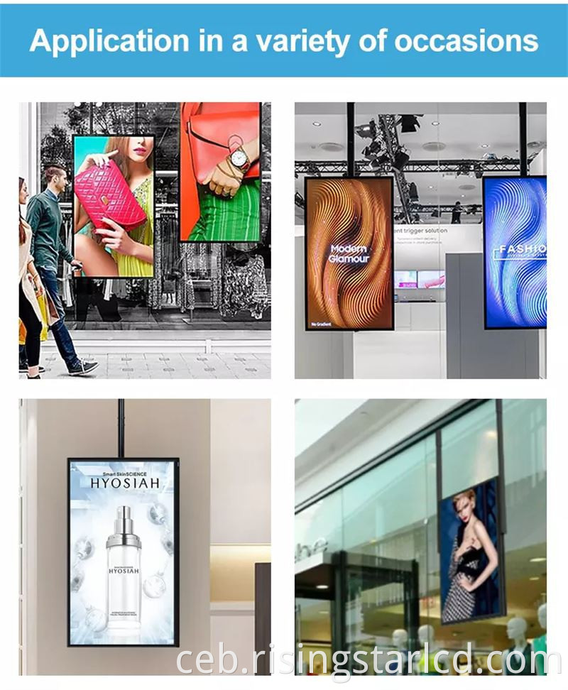 shop windows windows doog side facing display Digital Signage LCD
